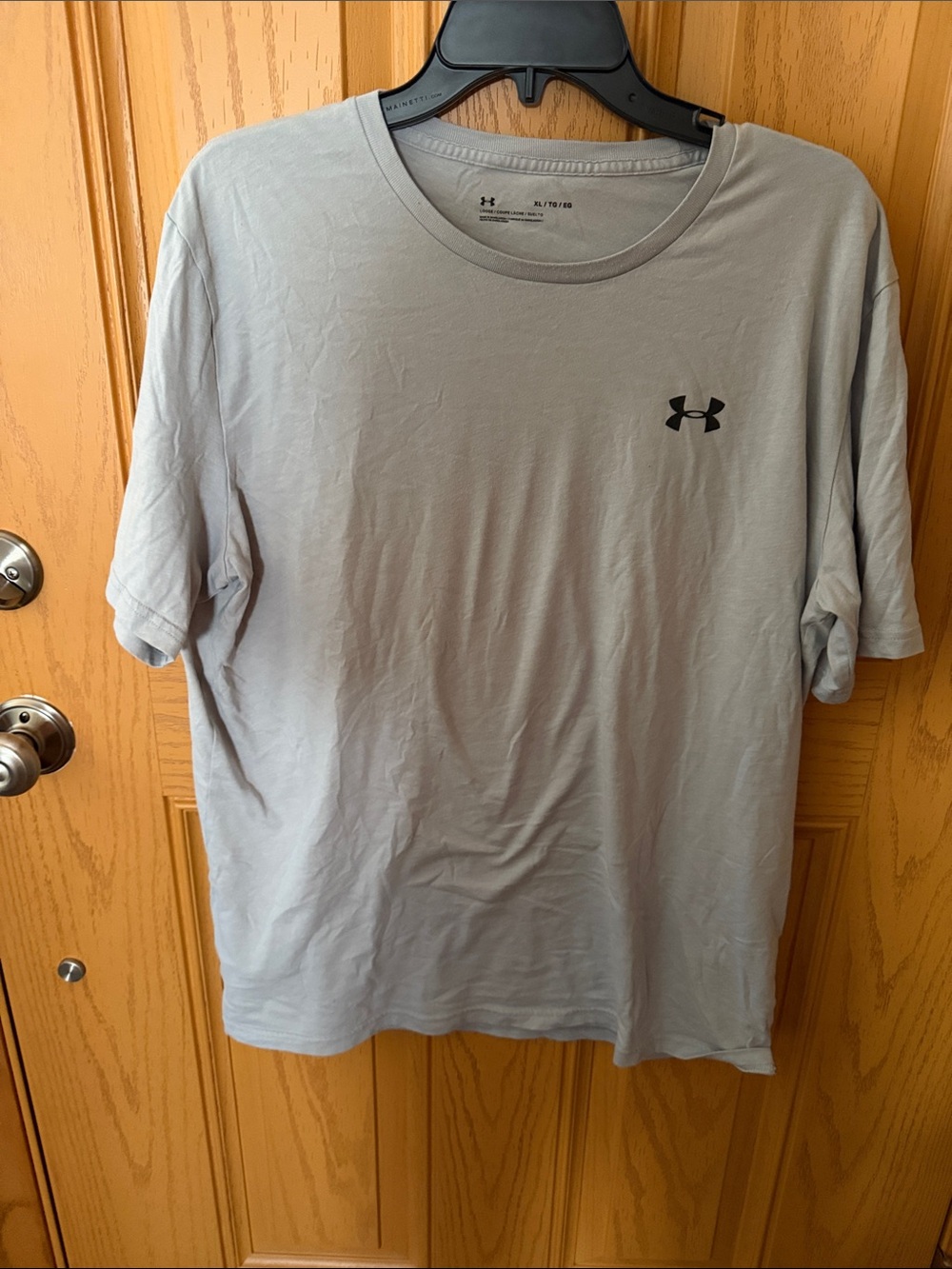 Under Armour Men's Short Sleeve Crew Tee - Gray with Black Logo